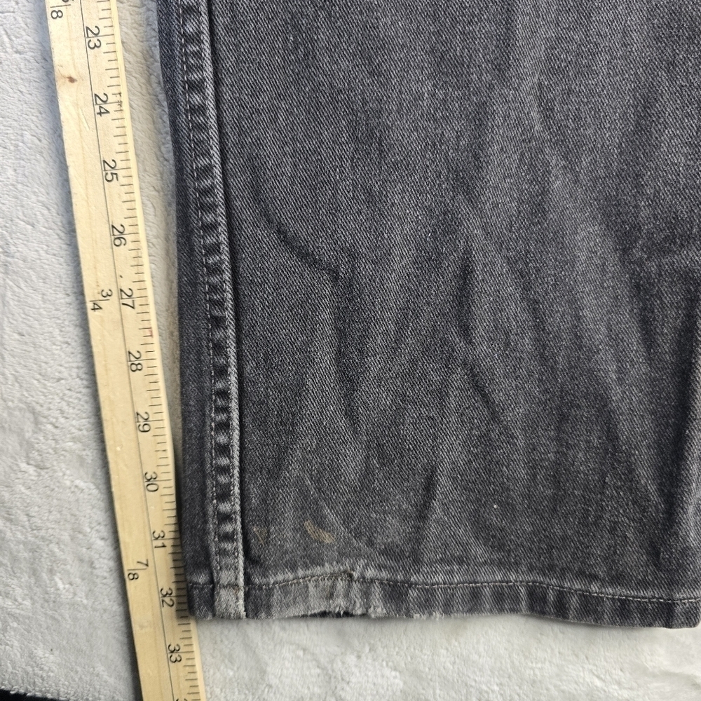 VTG Levis 550 Jeans Men FITS 40x32 Black MADE USA Denim Relaxed Fit Grunge - Picture 9 of 10